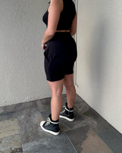 Load image into Gallery viewer, Black High Waist Jogger Shorts