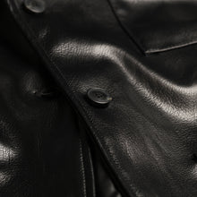 Load image into Gallery viewer, Longline faux leather belted coat