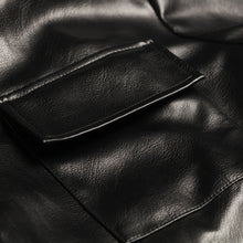 Load image into Gallery viewer, Longline faux leather belted coat