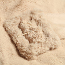 Load image into Gallery viewer, Oversized fur coat with XL buckle in Creme Caramel
