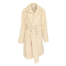 Load image into Gallery viewer, Oversized fur coat with XL buckle in Creme Caramel

